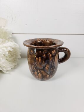 Vintage Oversized Brown Glaze Studio Pottery Mug 18 fl oz | Rustic, Hand Crafted